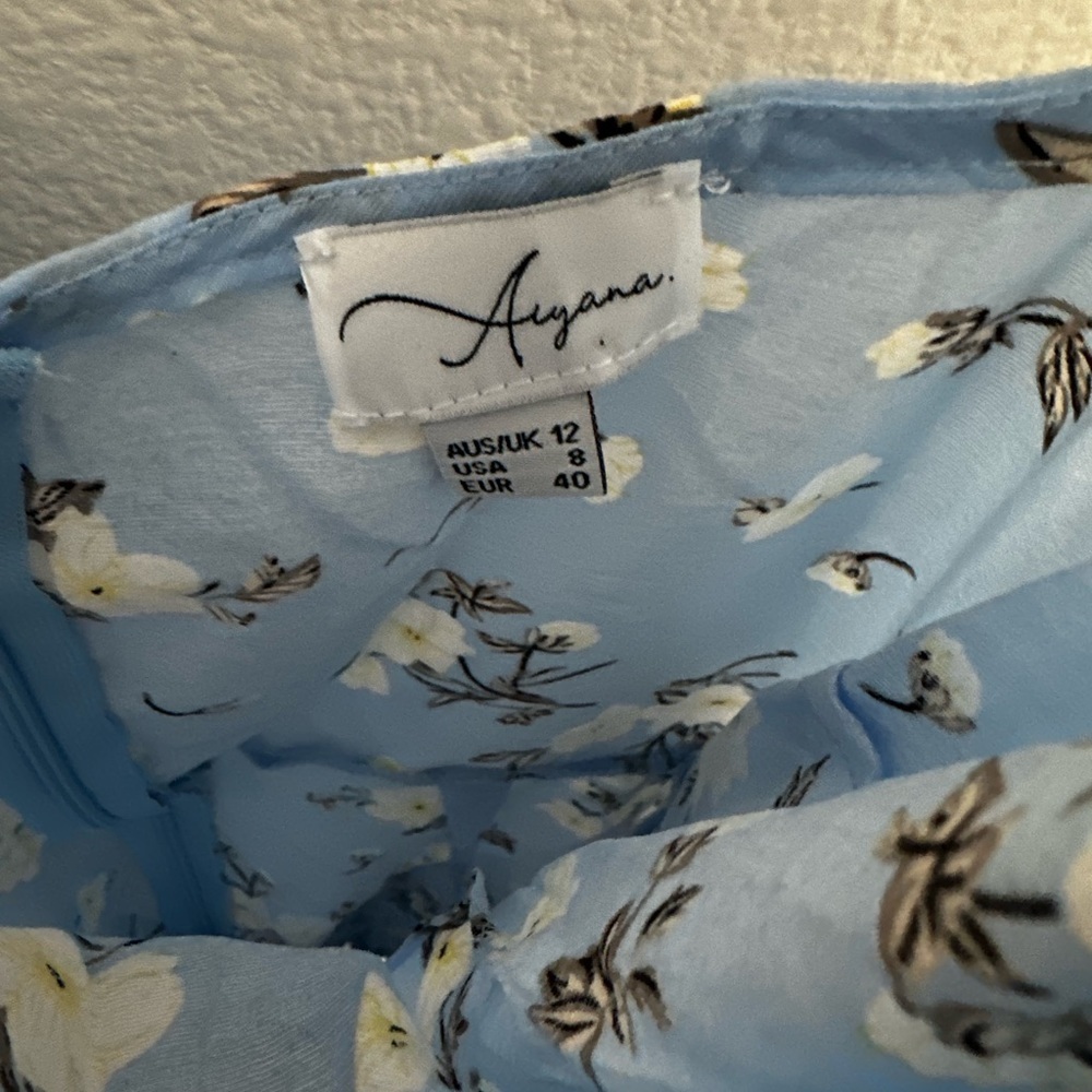 Hello Molly Blue Cotton Floral Feminine Ruffle Sundress Size 8 Cottagecore - Picture 4 of 4